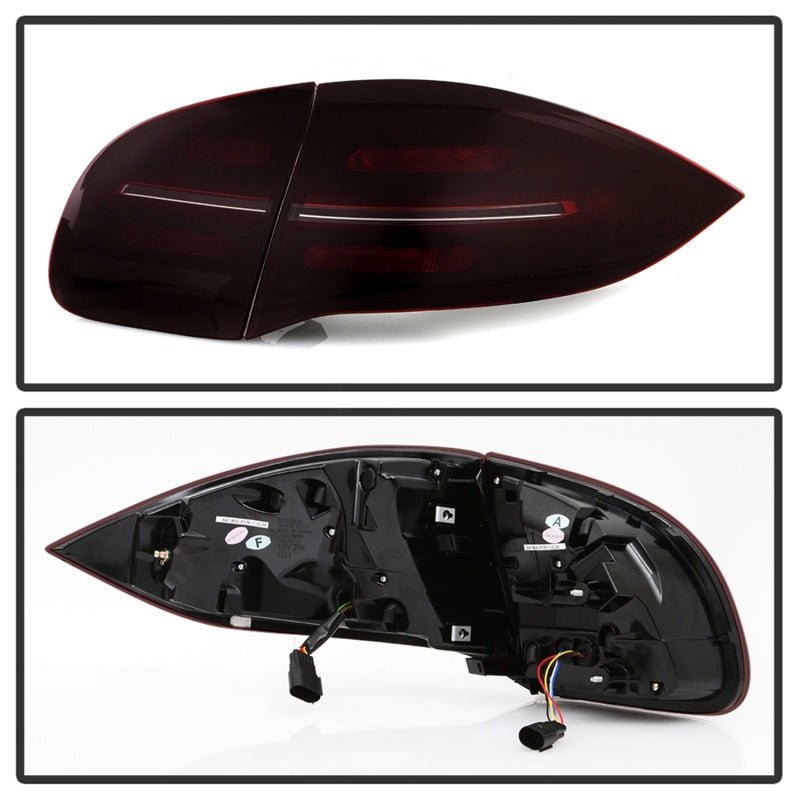 SPYDER - Spyder Porsche Cayenne 958 11 - 14 LED Tail Lights - Sequential Signal - Red Smoke - Demon Performance