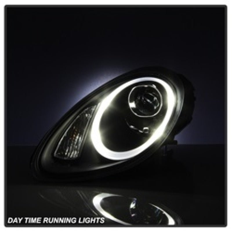 SPYDER - Spyder Porsche Cayman 05 - 08 Headlights - Halogen Model Only - Black PRO - YD - P98705 - HID - DRL - BK - Demon Performance