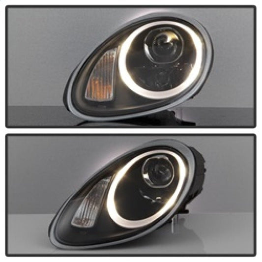 SPYDER - Spyder Porsche Cayman 05 - 08 Headlights - Halogen Model Only - Black PRO - YD - P98705 - HID - DRL - BK - Demon Performance