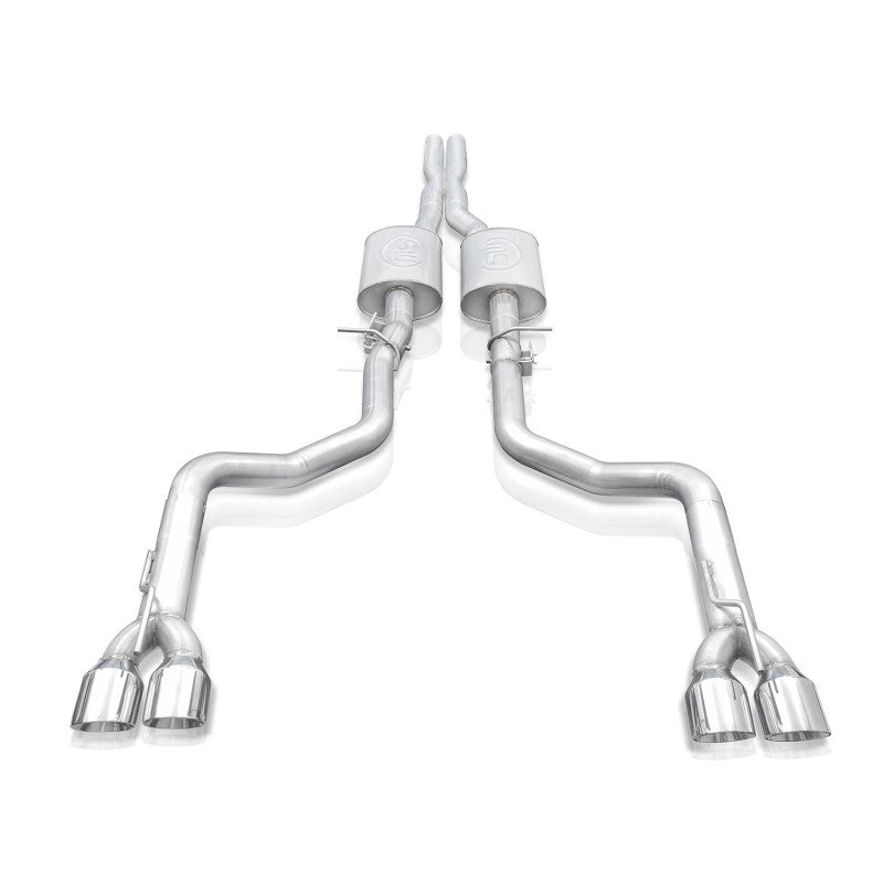 Stainless Works - Stainless Works 15 - 19 Dodge Challenger 6.2L/6.4L Hemi 3in Legend Catback X - Pipe w/4in Quad Tips - Demon Performance