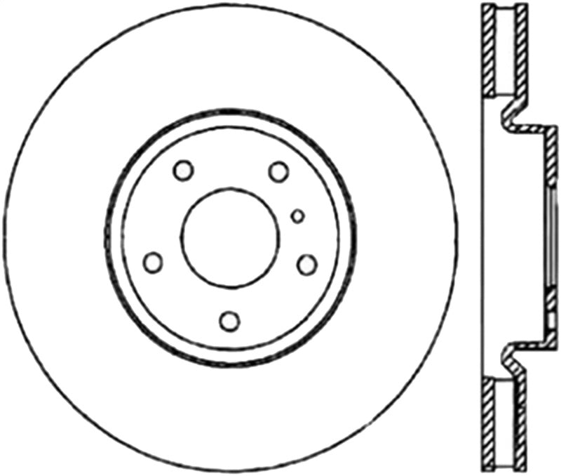Stoptech - StopTech 03 - 04 Infiniti G35/03 - 08 NIssan 350z Cryo Slotted & Drilled Front Left Rotor (w/Brembo) - Demon Performance