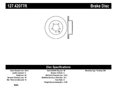 Stoptech - StopTech 03 - 05 350Z / 03 - 04 G35 / 03 - 05 G35X SportStop Slotted & Drilled Rear Right Rotor - Demon Performance