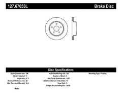 Stoptech - StopTech 04 - 06 Dodge Durango / 02 - 10 Ram 1500 (exc Mega Cab) Front Left Slotted & Drilled Rotor - Demon Performance