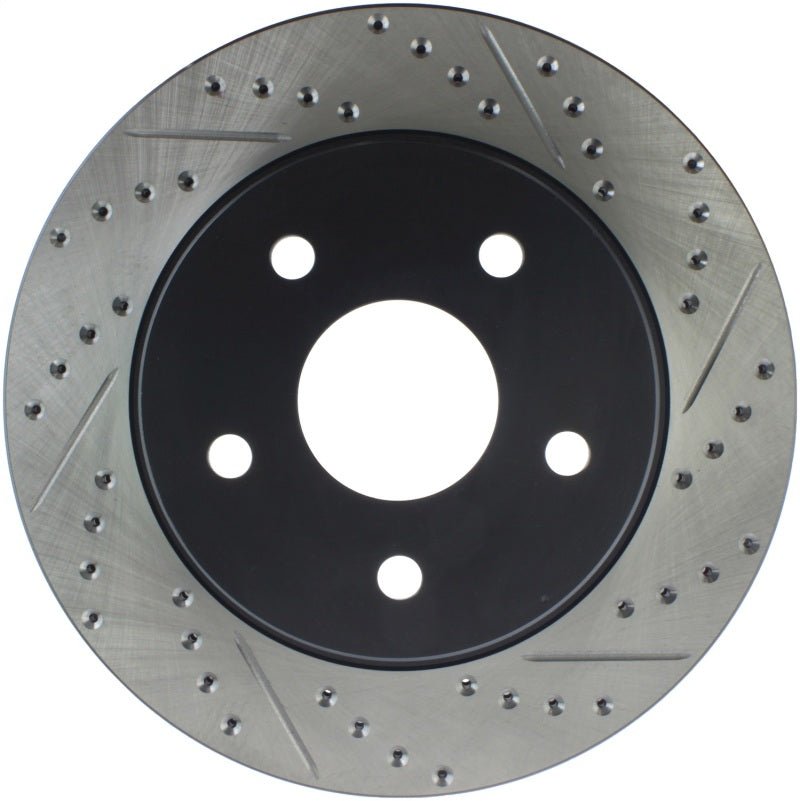 Stoptech - StopTech 04 - 06 Dodge Durango / 02 - 10 Ram 1500 (exc Mega Cab) Front Left Slotted & Drilled Rotor - Demon Performance