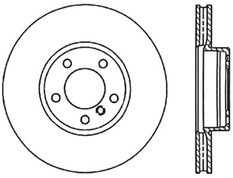 Stoptech - StopTech 04 - 12 Volkswagen Touareg Drilled Left Front Premium Brake Rotor - Demon Performance