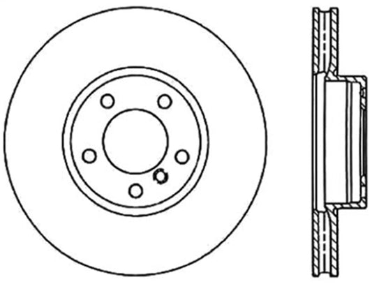 Stoptech - StopTech 04 - 12 Volkswagen Touareg Drilled Left Front Premium Brake Rotor - Demon Performance