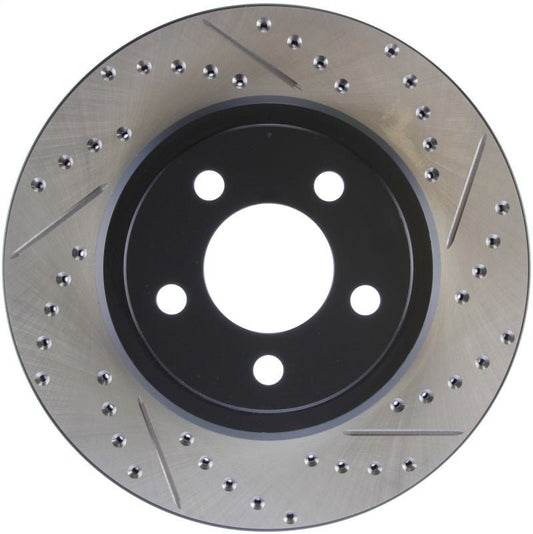 Stoptech - StopTech 05 - 09 Chrysler 300 (5.7L V8 exc SRT - 8) Rear Left Slotted & Drilled Rotor - Demon Performance