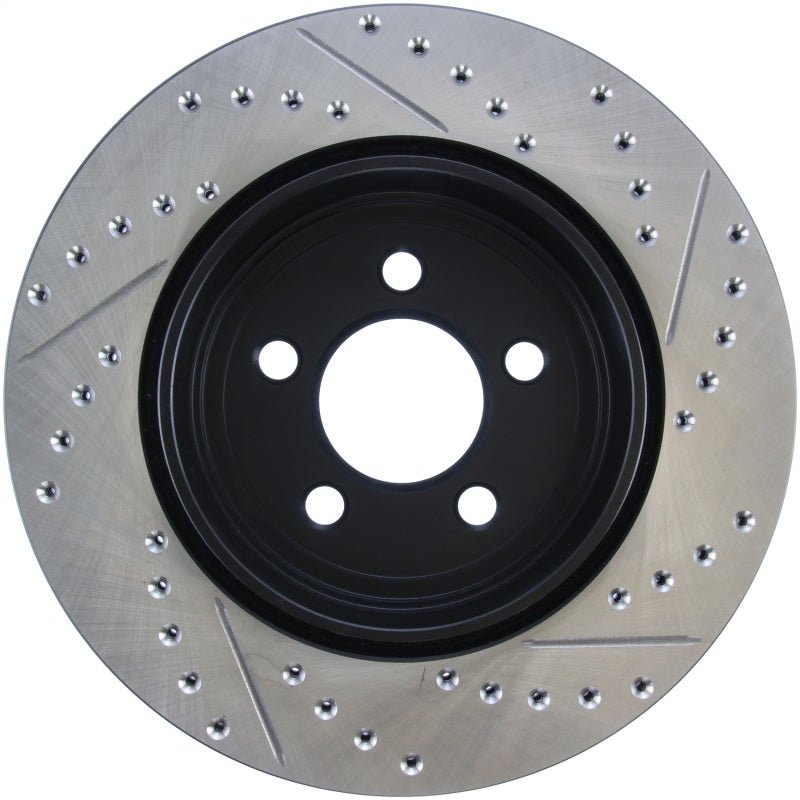 Stoptech - StopTech 05 - 09 Chrysler 300 (5.7L V8 exc SRT - 8) Rear Right Slotted & Drilled Rotor - Demon Performance