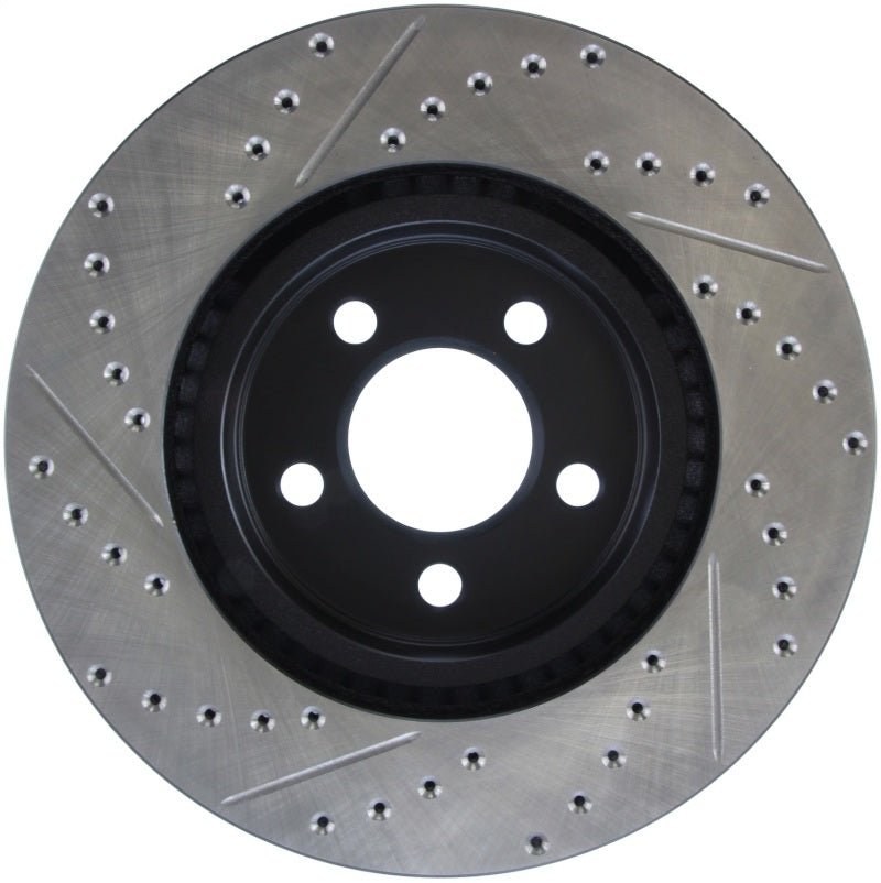 Stoptech - StopTech 05 - 13 Chrysler300/300C / 09 - 12 Dodge Challenger Front Left Drilled & Slotted Rotor - Demon Performance