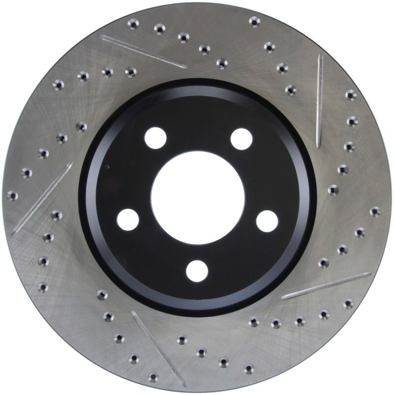 Stoptech - StopTech 05 - 13 Chrysler300/300C / 09 - 12 Dodge Challenger Front Left Drilled & Slotted Rotor - Demon Performance