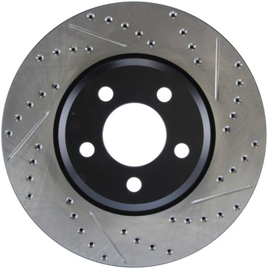 Stoptech - StopTech 05 - 13 Chrysler300/300C / 09 - 12 Dodge Challenger Front Left Drilled & Slotted Rotor - Demon Performance
