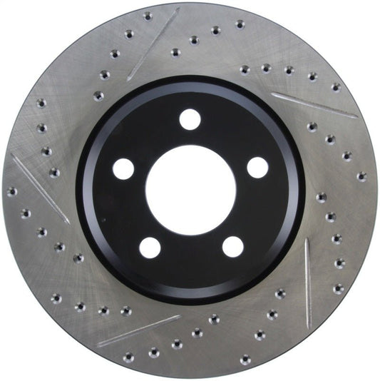 Stoptech - StopTech 05 - 13 Chrysler300/300C / 09 - 12 Dodge Challenger Front Right Drilled & Slotted Rotor - Demon Performance