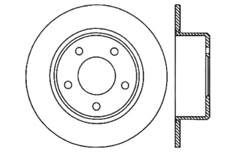 Stoptech - StopTech 05 - 13 Chrysler300/300C / 09 - 12 Dodge Challenger Rear Left Drilled & Slotted Rotor - Demon Performance
