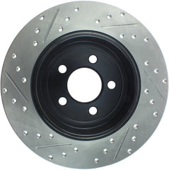 Stoptech - StopTech 05 - 13 Chrysler300/300C / 09 - 12 Dodge Challenger Rear Left Drilled & Slotted Rotor - Demon Performance