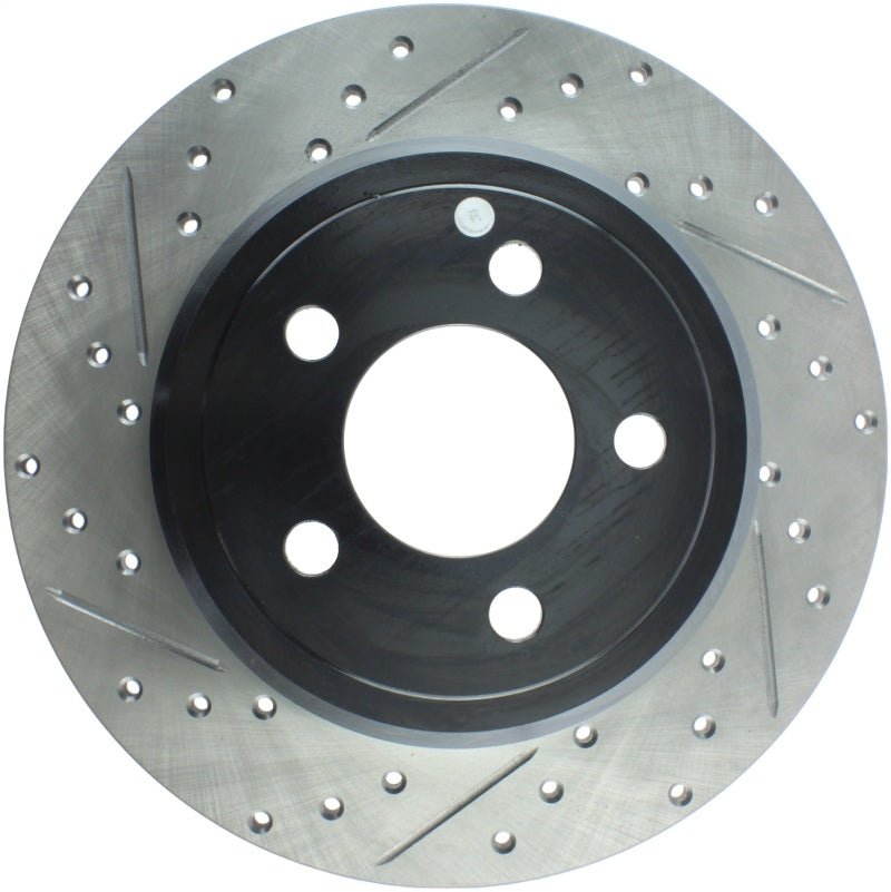Stoptech - StopTech 05 - 13 Chrysler300/300C / 09 - 12 Dodge Challenger Rear Right Drilled & Slotted Rotor - Demon Performance