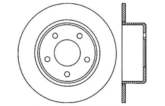 Stoptech - StopTech 05 - 13 Chrysler300/300C / 09 - 12 Dodge Challenger Rear Right Drilled & Slotted Rotor - Demon Performance