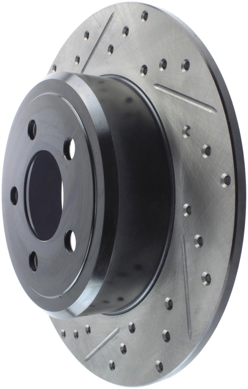 Stoptech - StopTech 05 - 13 Chrysler300/300C / 09 - 12 Dodge Challenger Rear Right Drilled & Slotted Rotor - Demon Performance