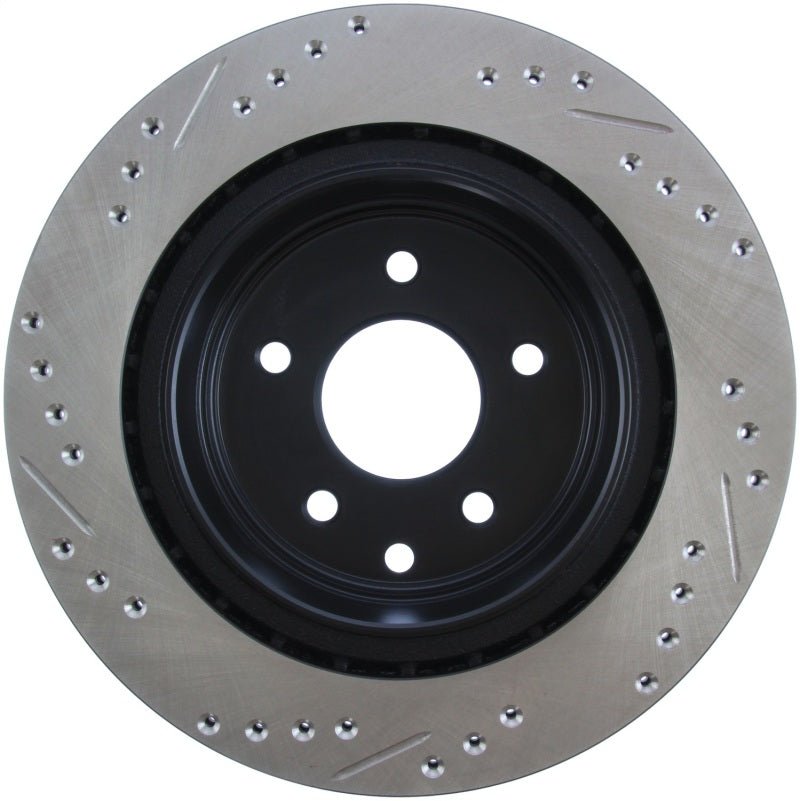 Stoptech - StopTech 06 - 07 350Z / 05 - 07 G35 / 06 - 07 G35X SportStop Slotted & Drilled Rear Left Rotor - Demon Performance