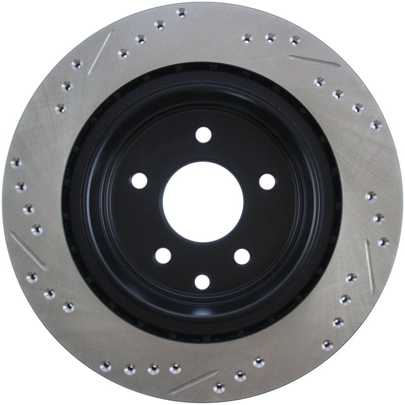 Stoptech - StopTech 06 - 07 350Z / 05 - 07 G35 / 06 - 07 G35X SportStop Slotted & Drilled Rear Left Rotor - Demon Performance
