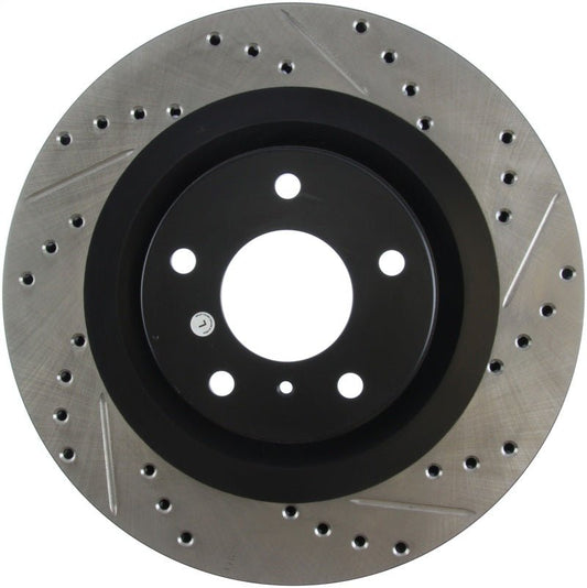 Stoptech - StopTech 06 - 07 350Z / 05 - 07 G35 exp Sport/ 06 - 07 G35X SportStop Slotted & Drilled Front Left Rotor - Demon Performance