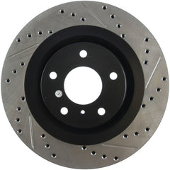 Stoptech - StopTech 06 - 07 350Z / 05 - 07 G35 exp Sport/ 06 - 07 G35X SportStop Slotted & Drilled Front Left Rotor - Demon Performance