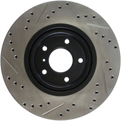 Stoptech - StopTech 06 - 07 350Z / 05 - 07 G35 exp Sport/ 06 - 07 G35X SportStop Slotted & Drilled Front Left Rotor - Demon Performance