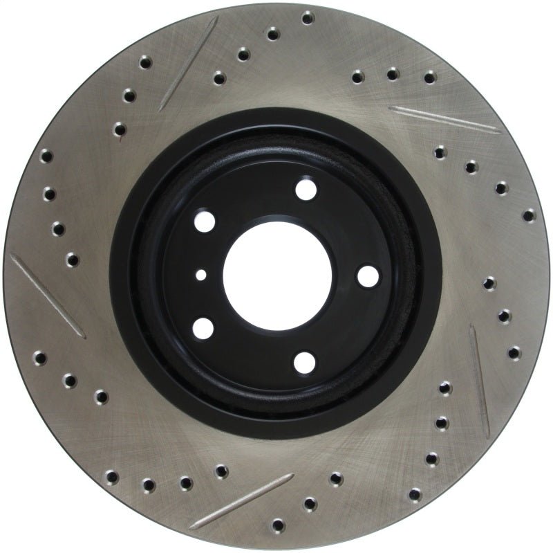 Stoptech - StopTech 06 - 07 350Z / 05 - 07 G35 exp Sport/ 06 - 07 G35X SportStop Slotted & Drilled Front Left Rotor - Demon Performance