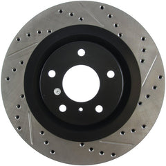 Stoptech - StopTech 06 - 07 350Z / 05 - 07 G35 exp Sport/ 06 - 07 G35X SportStop Slotted & Drilled Front Left Rotor - Demon Performance