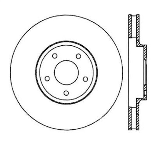 Stoptech - StopTech 06 - 07 350Z / 05 - 07 G35 exp Sport/ 06 - 07 G35X SportStop Slotted & Drilled Front Right Rotor - Demon Performance