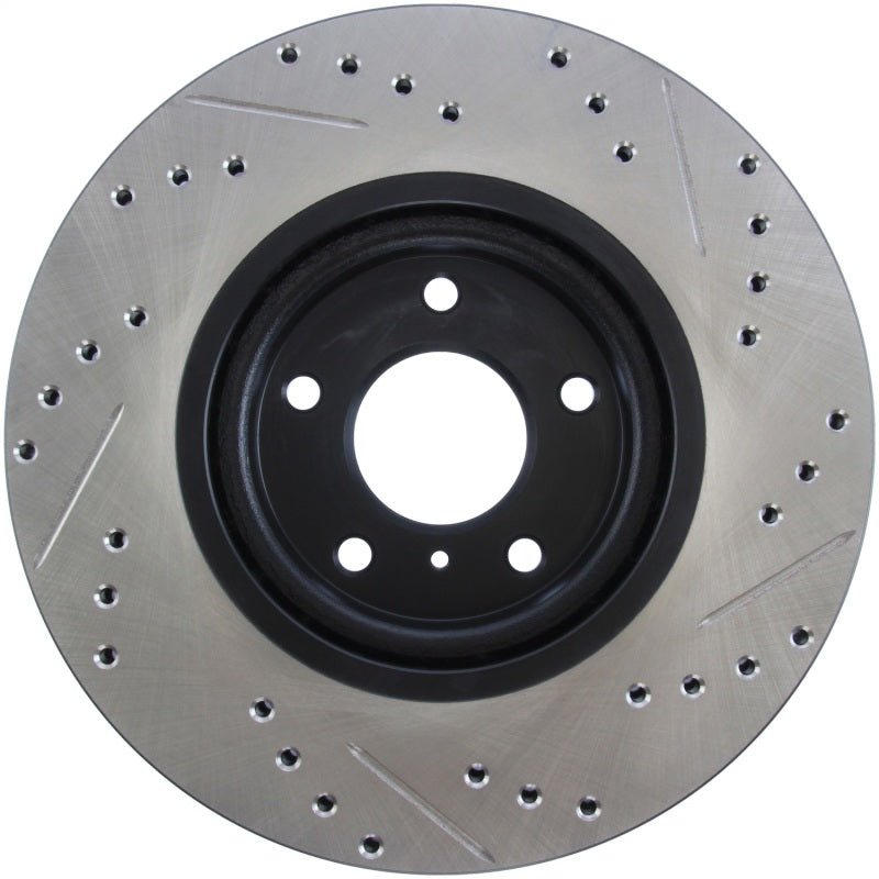 Stoptech - StopTech 06 - 07 350Z / 05 - 07 G35 exp Sport/ 06 - 07 G35X SportStop Slotted & Drilled Front Right Rotor - Demon Performance