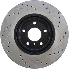 Stoptech - StopTech 06 - 07 350Z / 05 - 07 G35 exp Sport/ 06 - 07 G35X SportStop Slotted & Drilled Front Right Rotor - Demon Performance