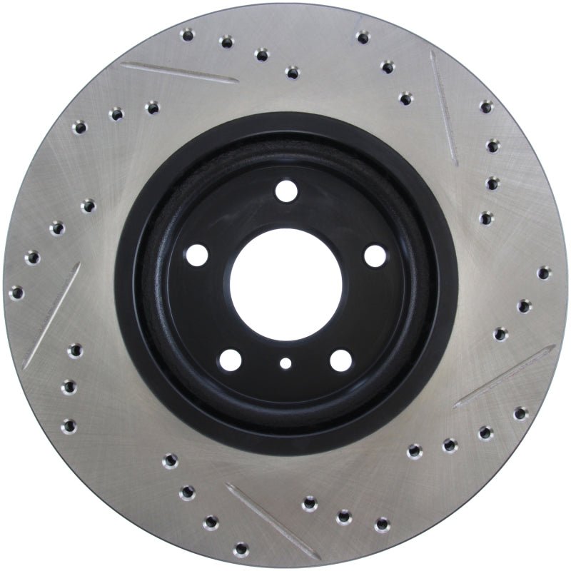 Stoptech - StopTech 06 - 07 350Z / 05 - 07 G35 exp Sport/ 06 - 07 G35X SportStop Slotted & Drilled Front Right Rotor - Demon Performance