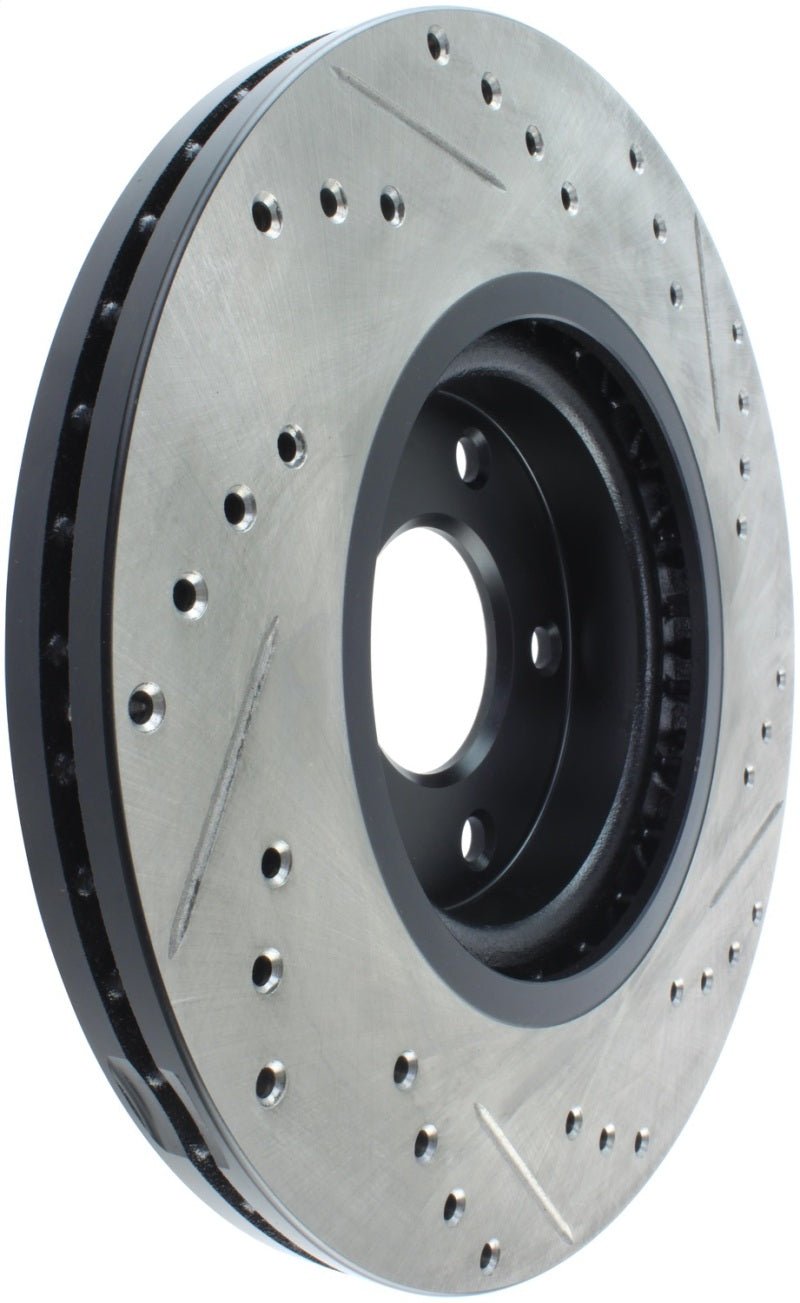Stoptech - StopTech 06 - 07 350Z / 05 - 07 G35 exp Sport/ 06 - 07 G35X SportStop Slotted & Drilled Front Right Rotor - Demon Performance