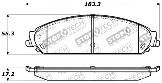 Stoptech - StopTech 06 - 10 Dodge Charger R/T Sport Performance Front Brake Pads - Demon Performance