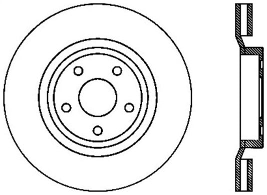 Stoptech - StopTech 06 - 10 Jeep Grand Cherokee SRT - 8 Slotted & Drilled Front Right Rotor - Demon Performance