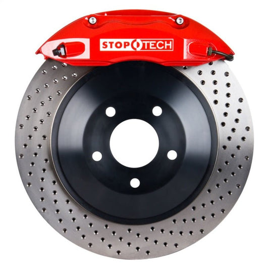 Stoptech - StopTech 06 - 16 Chrysler 300 Rear BBK w/ Red Calipers Slotted Rotors - Demon Performance