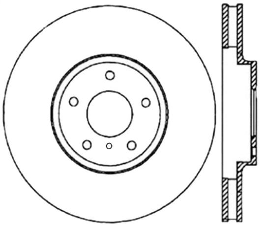 Stoptech - StopTech 06 - 18 Nissan Maxima SportStop Cryo Slotted & Drilled Front Right Rotor - Demon Performance