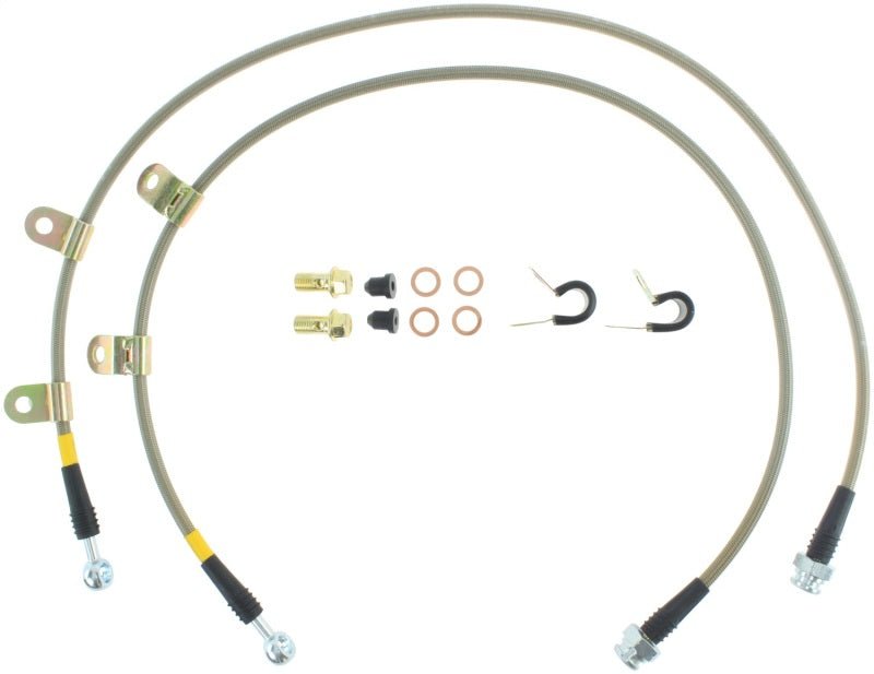 Stoptech - StopTech 07 - 08 Infiniti G35 / 09 G37 / 09 Nissan 370Z Front Stainless Steel Brake Lines - Demon Performance