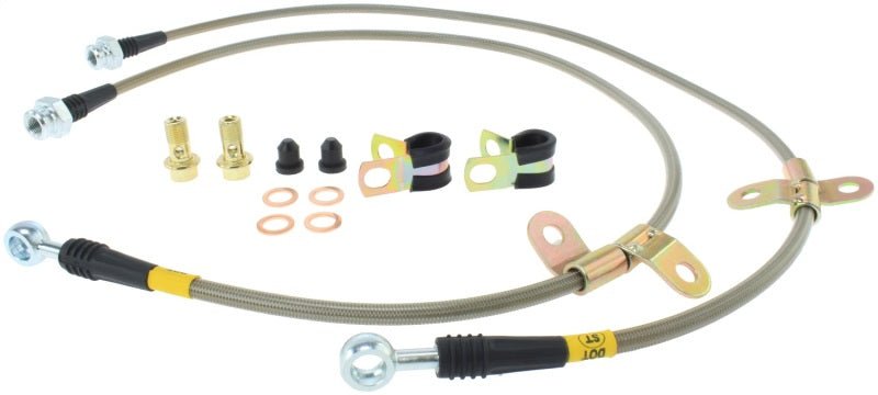 Stoptech - StopTech 07 - 08 Infiniti G35 / 09 G37 / 09 Nissan 370Z Front Stainless Steel Brake Lines - Demon Performance