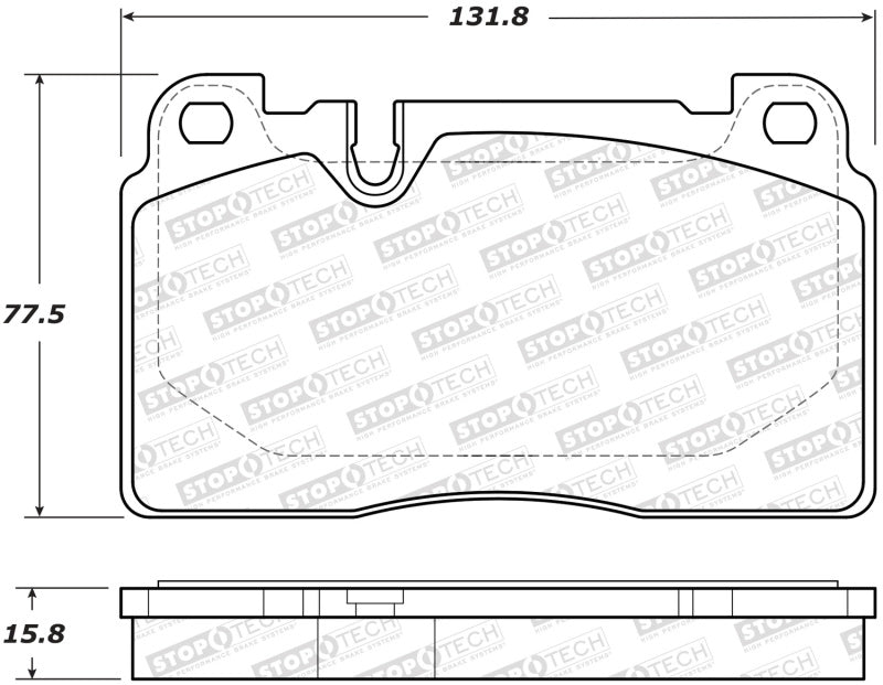 Stoptech - StopTech 07 - 15 Audi Q7 Street Performance Front Brake Pads - Demon Performance