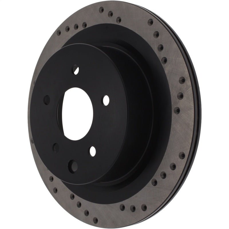 Stoptech - StopTech 08 - 09 Infiniti EX35 / 05 - 08 G35 / 09 G37 / 06 - 09 M35/M45 Cryo Drilled Left Rear Rotor - Demon Performance