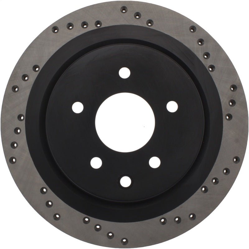 Stoptech - StopTech 08 - 09 Infiniti EX35 / 05 - 08 G35 / 09 G37 / 06 - 09 M35/M45 Cryo Drilled Left Rear Rotor - Demon Performance