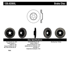 Stoptech - StopTech 08 - 09 Infiniti EX35 / 05 - 08 G35 / 09 G37 / 06 - 09 M35/M45 Drilled Left Front Rotor - Demon Performance