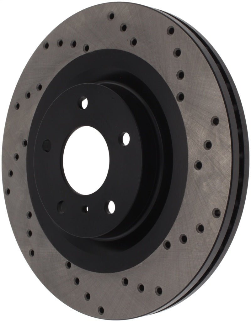 Stoptech - StopTech 08 - 09 Infiniti EX35 / 05 - 08 G35 / 09 G37 / 06 - 09 M35/M45 Drilled Left Front Rotor - Demon Performance