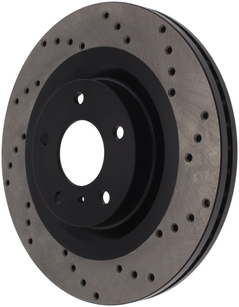 Stoptech - StopTech 08 - 09 Infiniti EX35 / 05 - 08 G35 / 09 G37 / 06 - 09 M35/M45 Drilled Left Front Rotor - Demon Performance