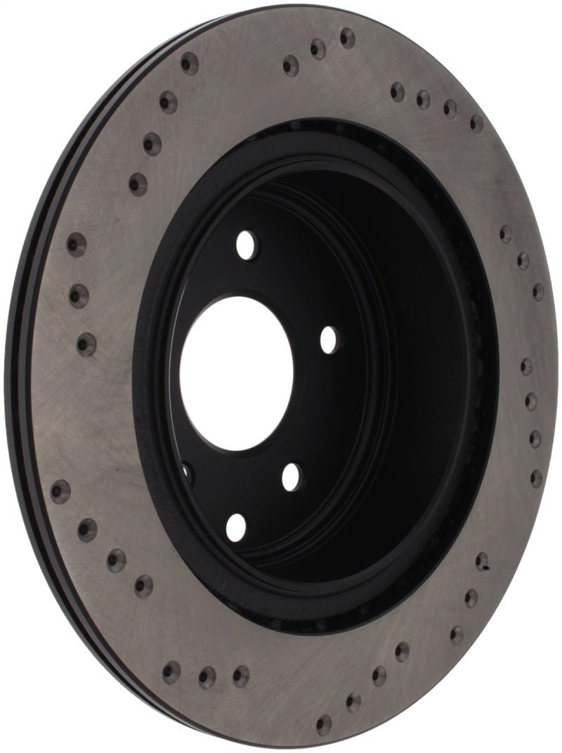Stoptech - StopTech 08 - 09 Infiniti EX35 / 05 - 08 G35 / 09 G37 / 06 - 09 M35/M45 Drilled Left Rear Rotor - Demon Performance