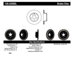 Stoptech - StopTech 08 - 09 Infiniti EX35 / 05 - 08 G35 / 09 G37 / 06 - 09 M35/M45 Drilled Left Rear Rotor - Demon Performance