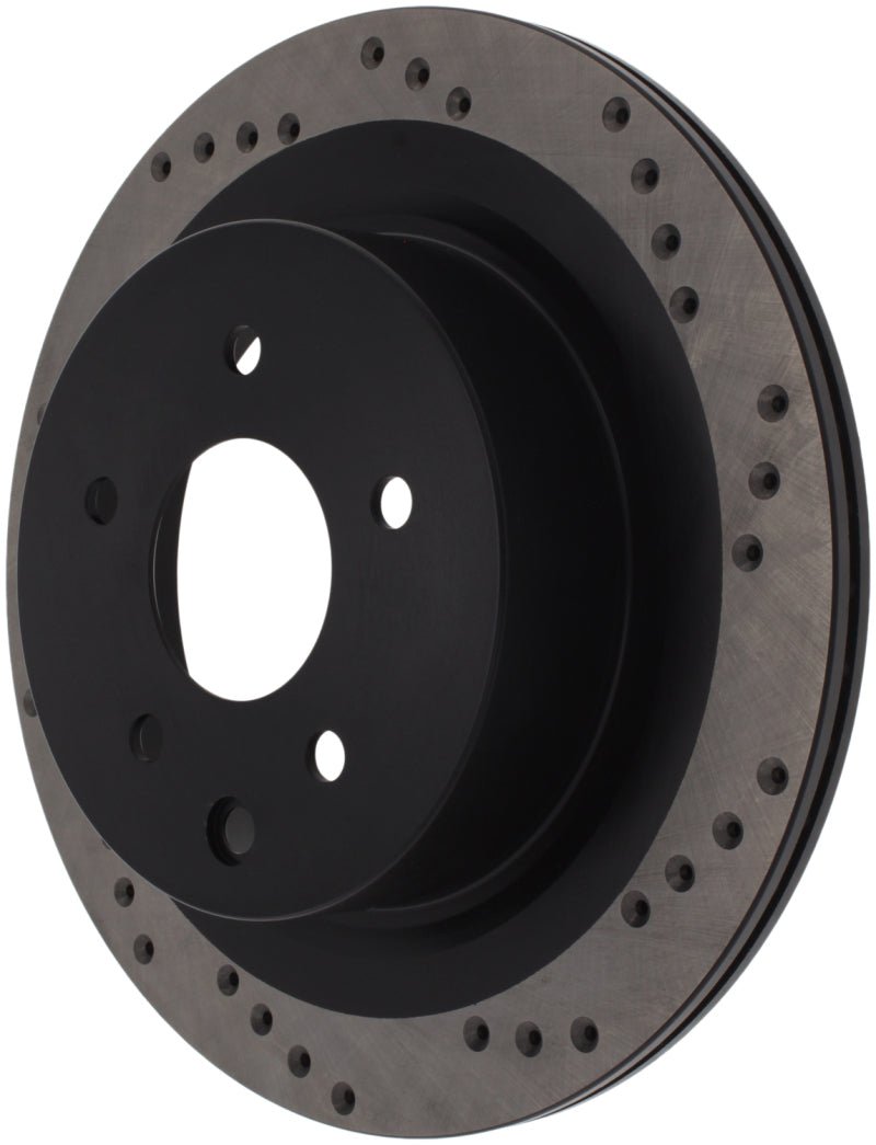 Stoptech - StopTech 08 - 09 Infiniti EX35 / 05 - 08 G35 / 09 G37 / 06 - 09 M35/M45 Drilled Left Rear Rotor - Demon Performance