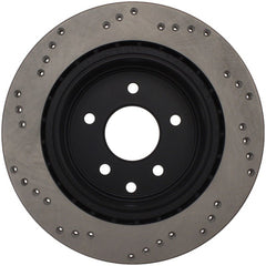 Stoptech - StopTech 08 - 09 Infiniti EX35 / 05 - 08 G35 / 09 G37 / 06 - 09 M35/M45 Drilled Left Rear Rotor - Demon Performance