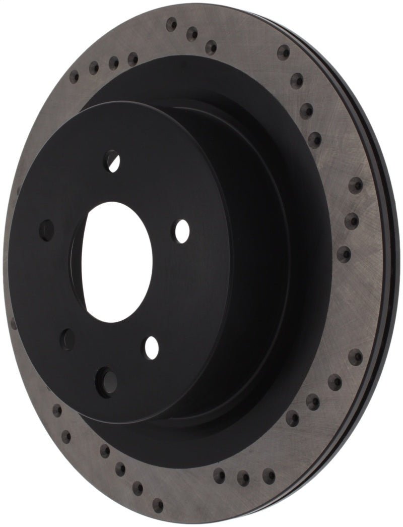 Stoptech - StopTech 08 - 09 Infiniti EX35 / 05 - 08 G35 / 09 G37 / 06 - 09 M35/M45 Drilled Left Rear Rotor - Demon Performance